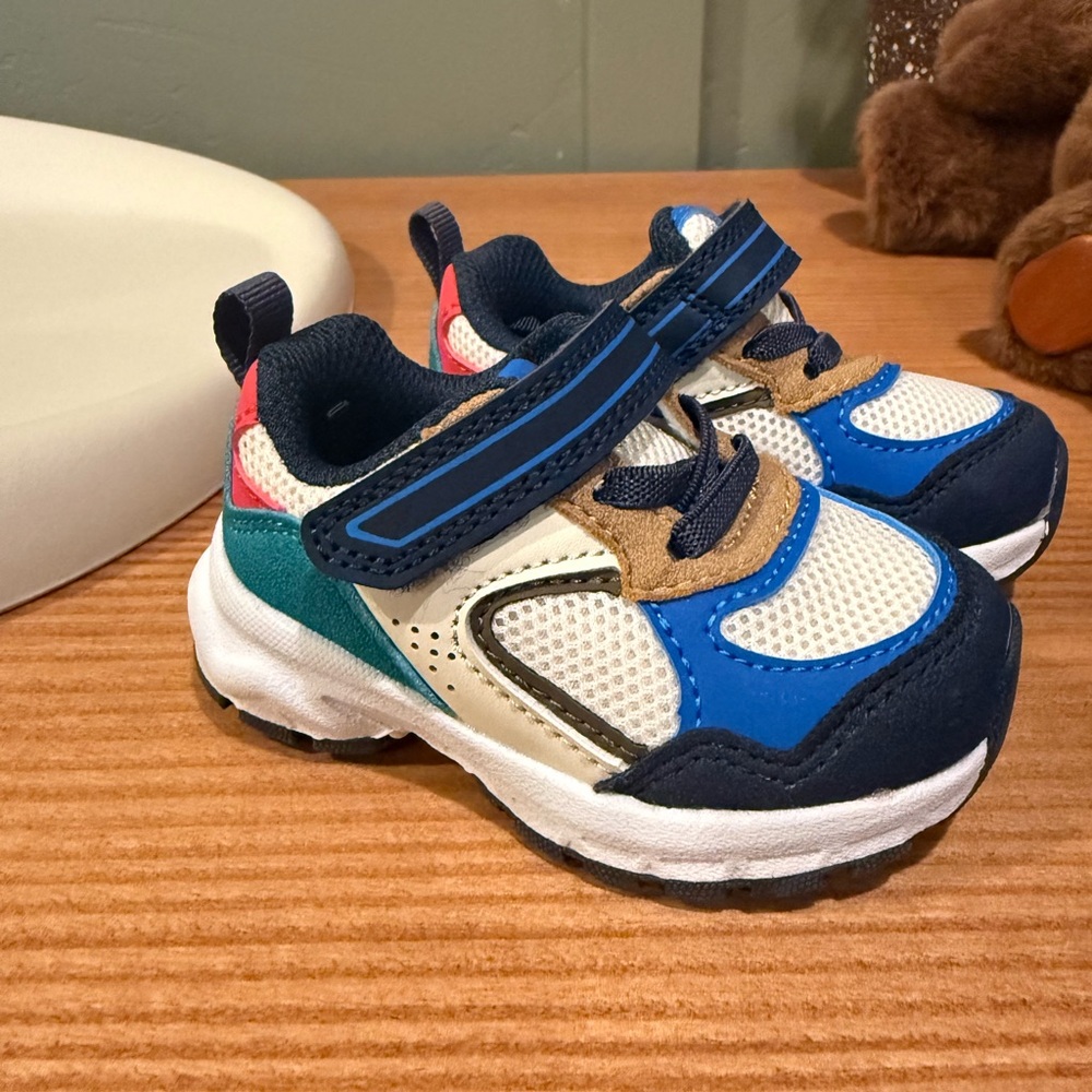 Wonder Nation Blue and Green Kids' Sneakers